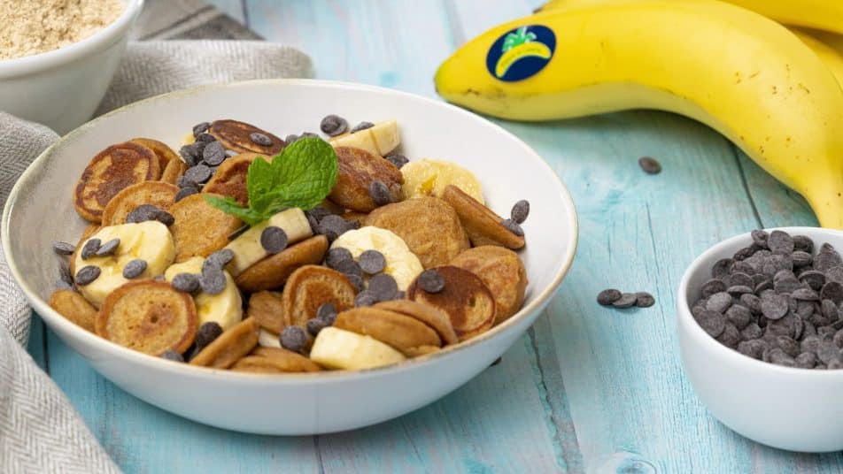 Cereales de pancakes de gofio y plátano de Canarias